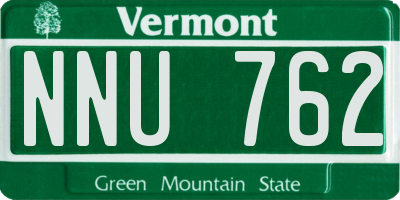 VT license plate NNU762