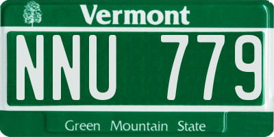 VT license plate NNU779