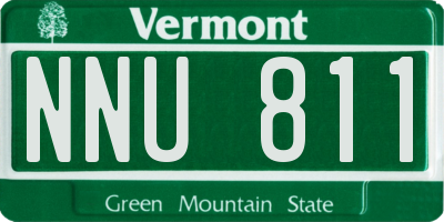 VT license plate NNU811