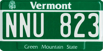 VT license plate NNU823