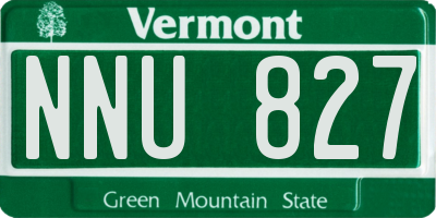 VT license plate NNU827