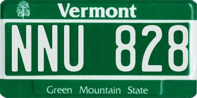 VT license plate NNU828