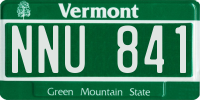 VT license plate NNU841