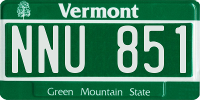 VT license plate NNU851