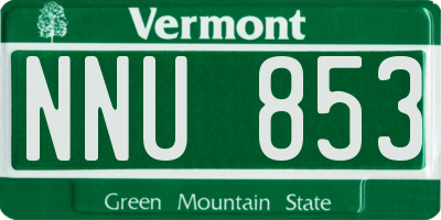 VT license plate NNU853