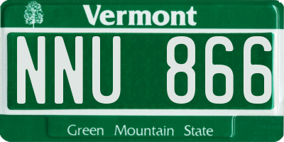 VT license plate NNU866