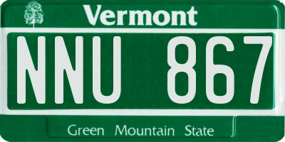 VT license plate NNU867