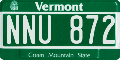 VT license plate NNU872