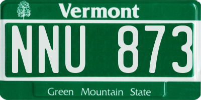 VT license plate NNU873