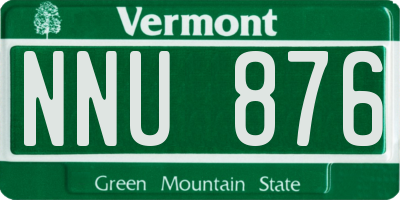 VT license plate NNU876