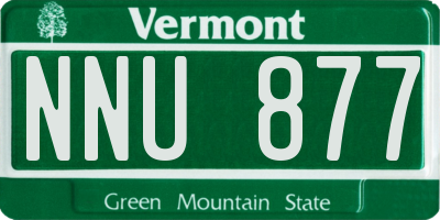 VT license plate NNU877