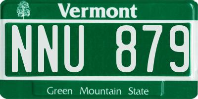 VT license plate NNU879