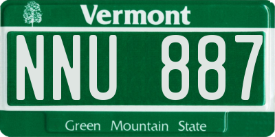 VT license plate NNU887