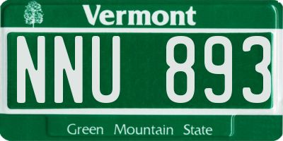 VT license plate NNU893