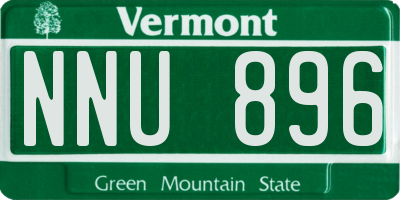VT license plate NNU896
