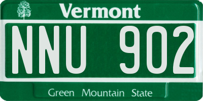 VT license plate NNU902