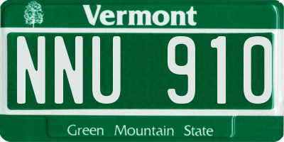 VT license plate NNU910