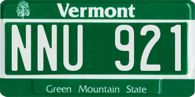 VT license plate NNU921