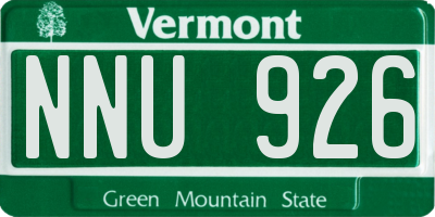 VT license plate NNU926