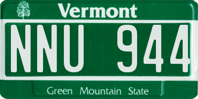 VT license plate NNU944