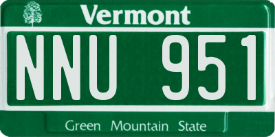 VT license plate NNU951