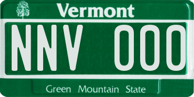 VT license plate NNV000