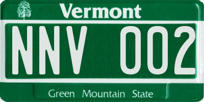 VT license plate NNV002