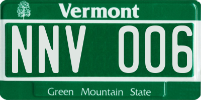 VT license plate NNV006