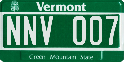 VT license plate NNV007