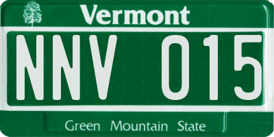 VT license plate NNV015