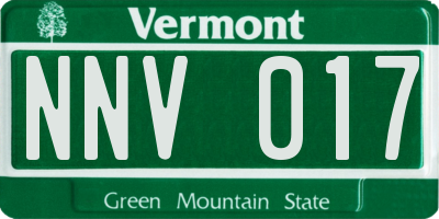 VT license plate NNV017