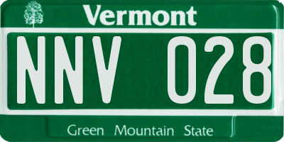 VT license plate NNV028