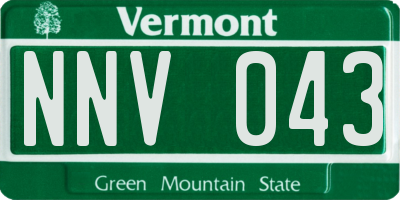 VT license plate NNV043
