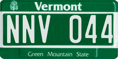 VT license plate NNV044