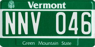 VT license plate NNV046