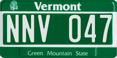 VT license plate NNV047