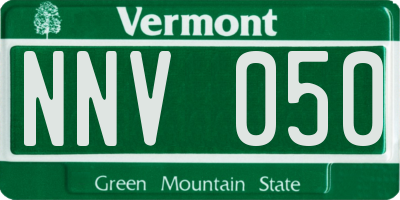 VT license plate NNV050