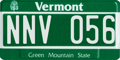 VT license plate NNV056