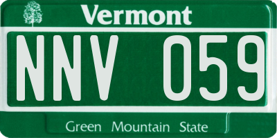 VT license plate NNV059
