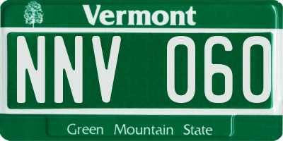 VT license plate NNV060