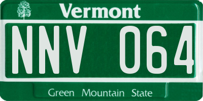 VT license plate NNV064