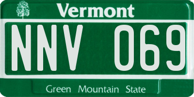 VT license plate NNV069