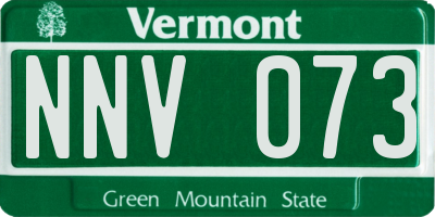 VT license plate NNV073
