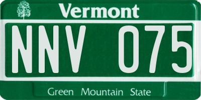 VT license plate NNV075