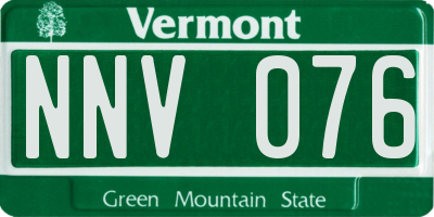 VT license plate NNV076