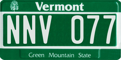 VT license plate NNV077