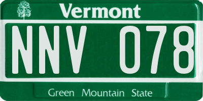 VT license plate NNV078