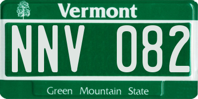 VT license plate NNV082