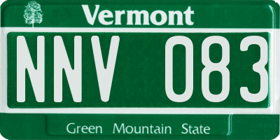 VT license plate NNV083