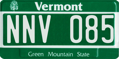 VT license plate NNV085